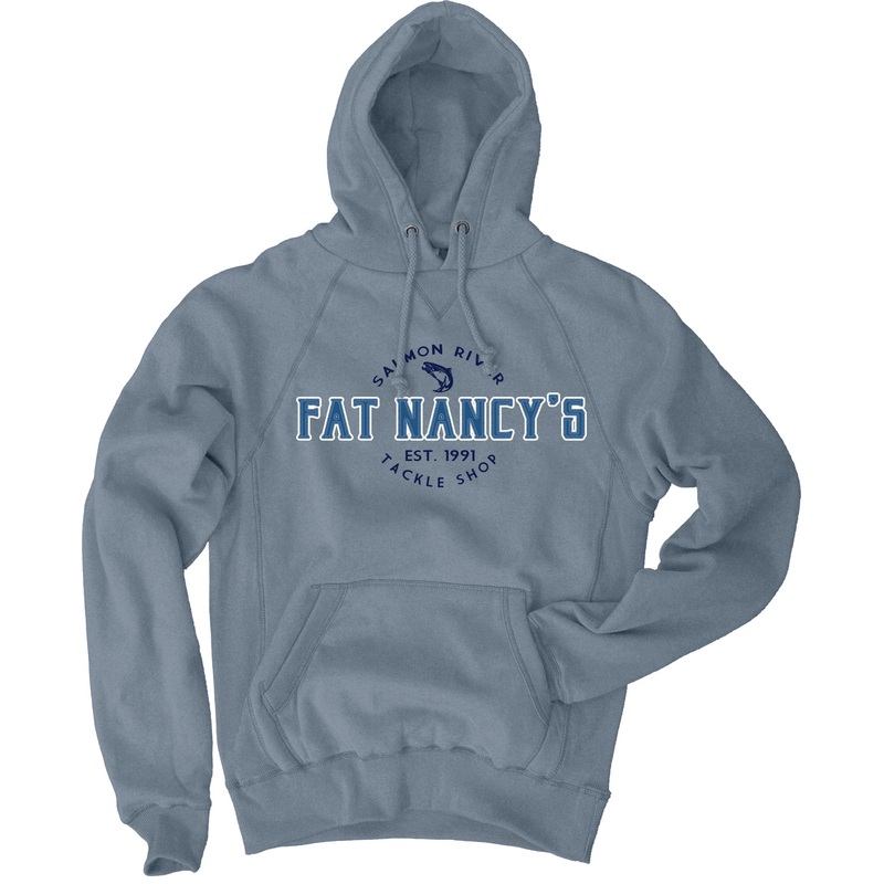 Fat Nancy's Tackle Shop Salmon River Hoodie Cool River S