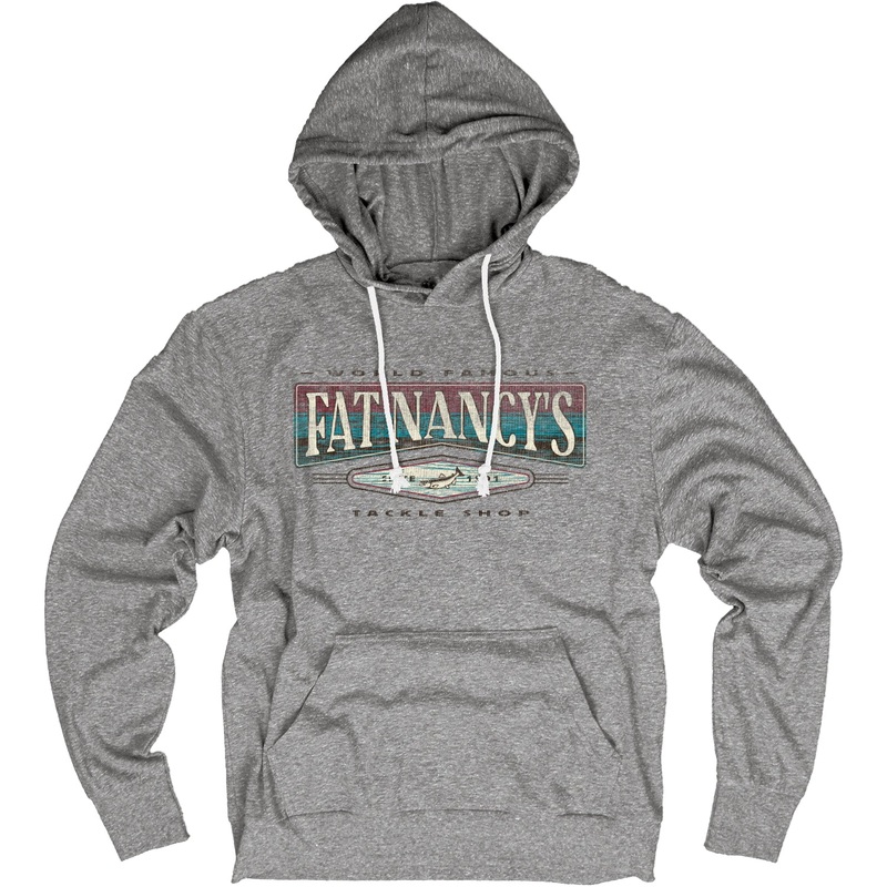 Fat Nancy's Tackle Shop World Famous Lightweight Hoodie Heather Gray S