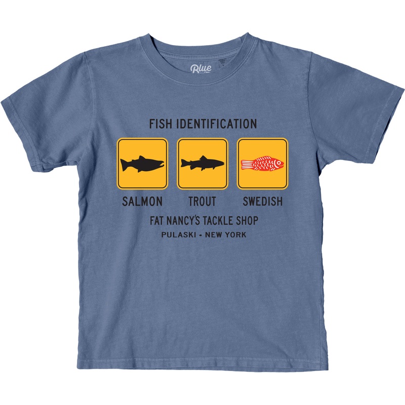 Fat Nancy's Youth Fish ID T-Shirt S PACIFIC BLUE