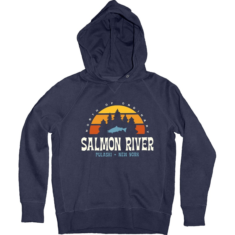 Fat Nancy's Youth Sunset Pines Salmon Hoodie Navy XS