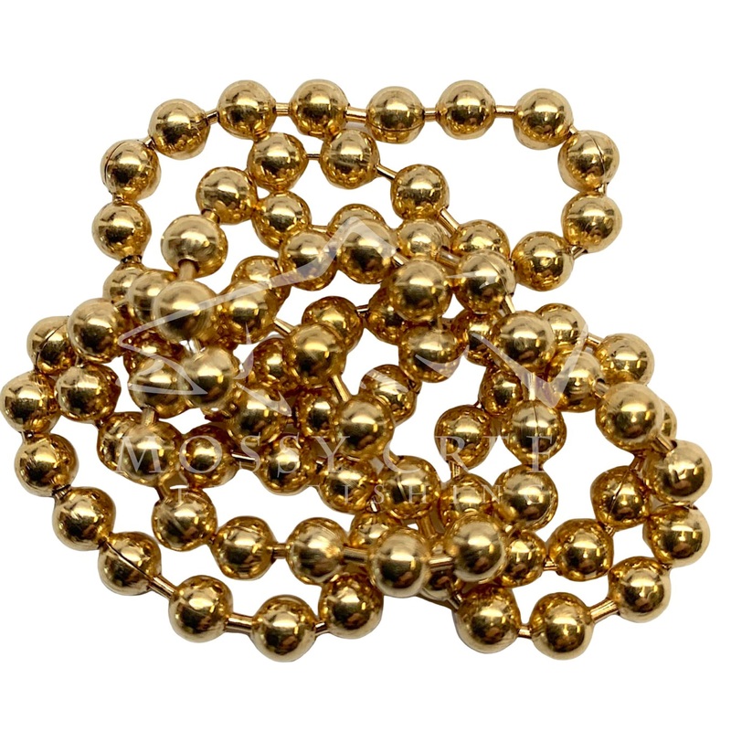 Bead Chain Eyes Gold Medium 1/8"