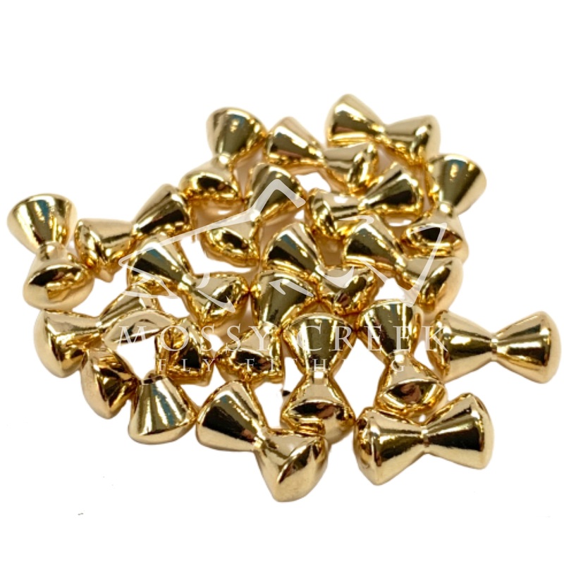 Hareline Brass Dumbell Eyes Gold X-Small