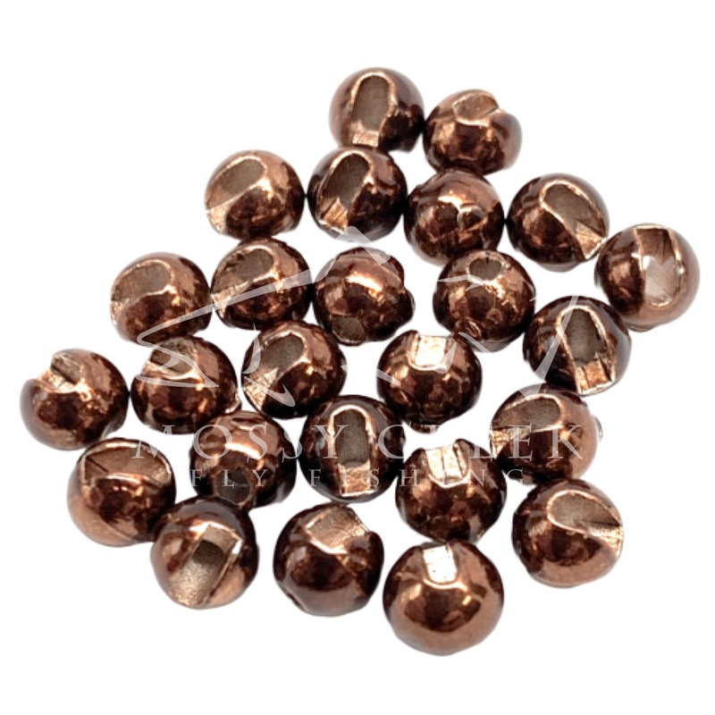 Slotted Tungsten Bead Metallic Brown 2mm