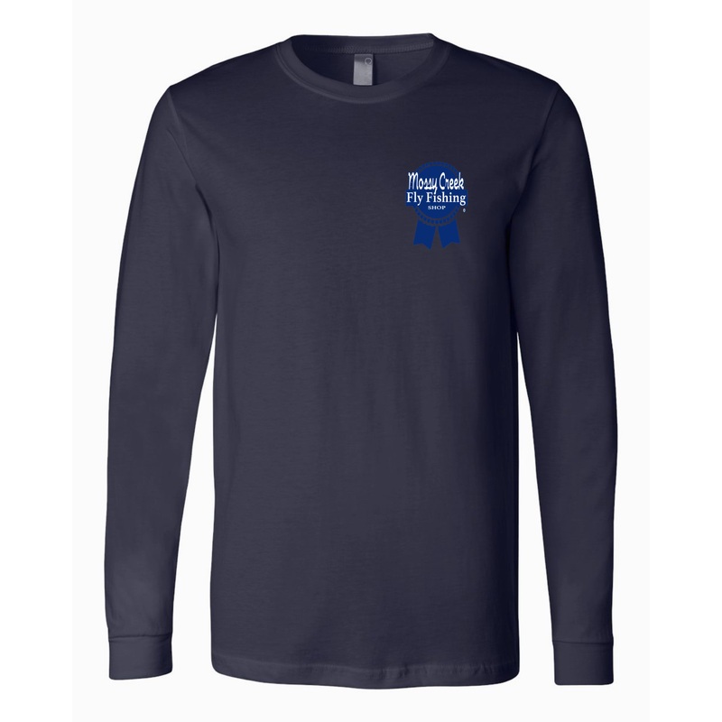 NEW Mossy Creek Poor Boaters Refreshment LS Tee Navy Small