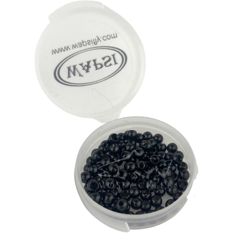 Brass Cyclops Bead Head Black 100 Pack 1/16"