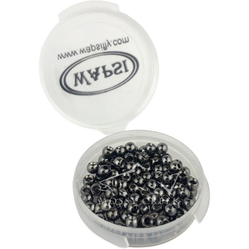 Brass Cyclops Bead Head Black Nickel 100 Pack 1/16"
