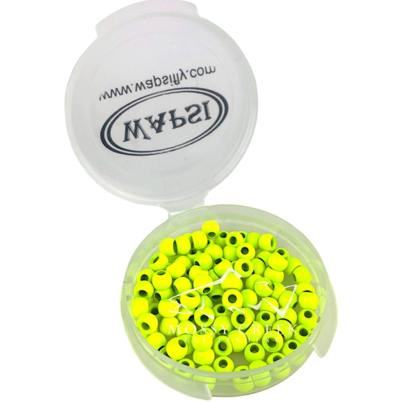 Brass Cyclops Bead Head Fl. Chartreuse 100 Pack 1/16"