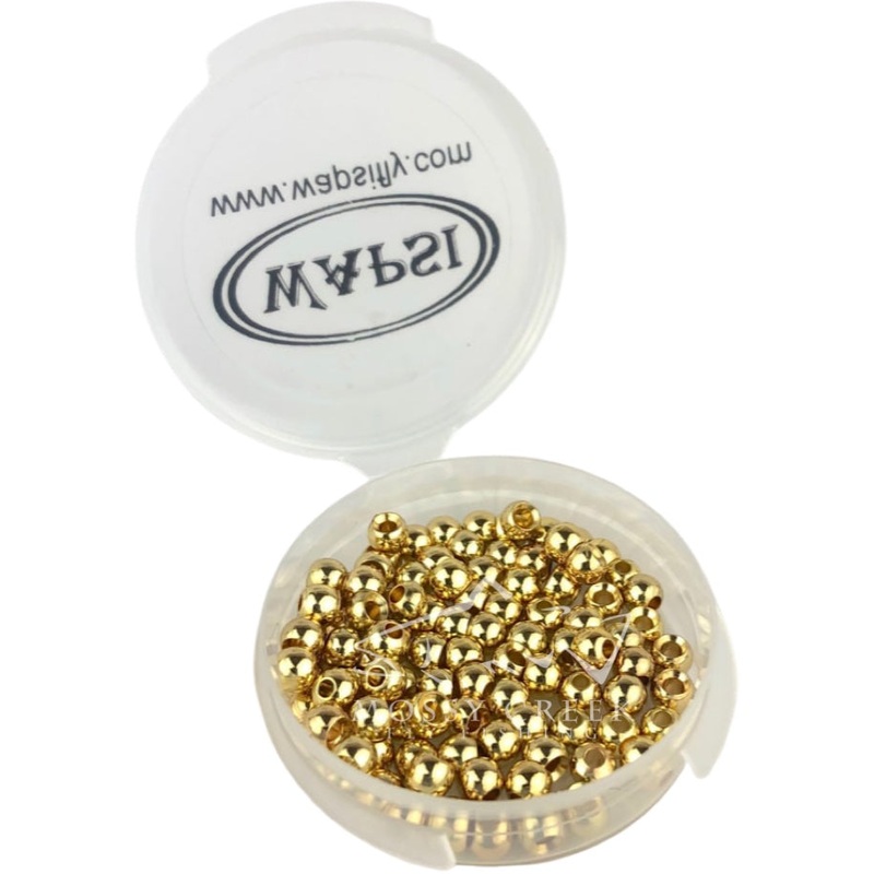 Brass Cyclops Bead Head Gold 100 Pack 1/16"