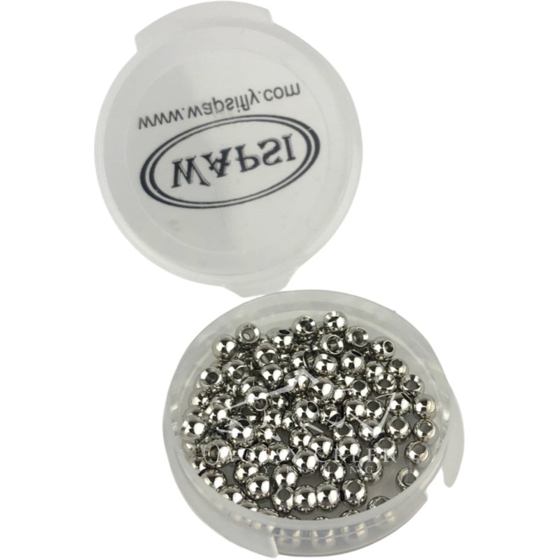 Brass Cyclops Bead Head Nickel 100 Pack 1/16"
