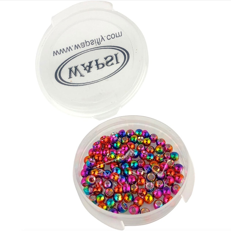 Brass Cyclops Bead Head Rainbow 100 Pack 5/64"