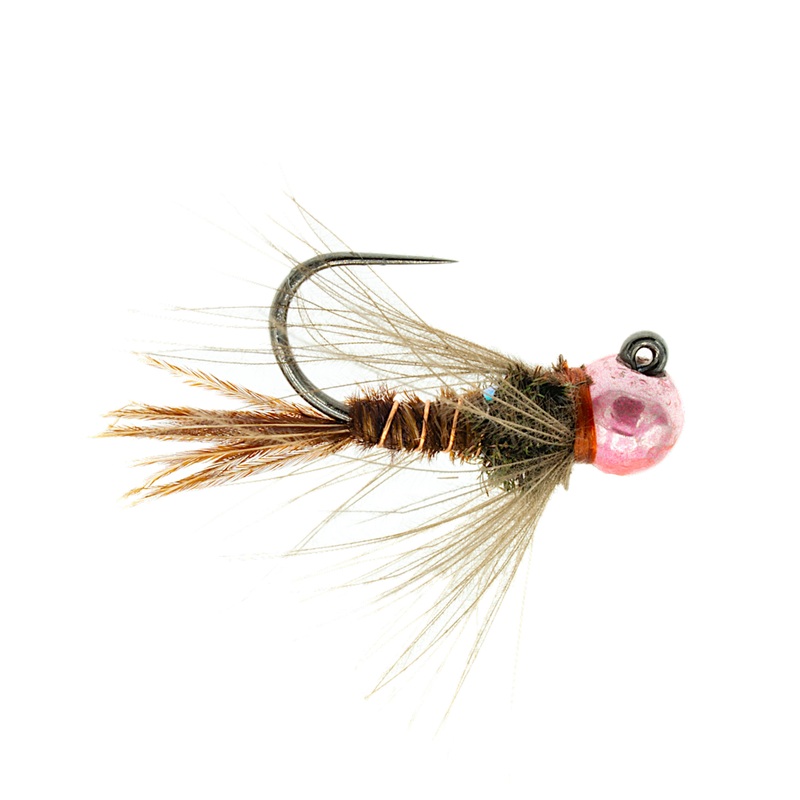 PINK BEAD JIG CDC PHEASANT TAIL NYMPH 12
