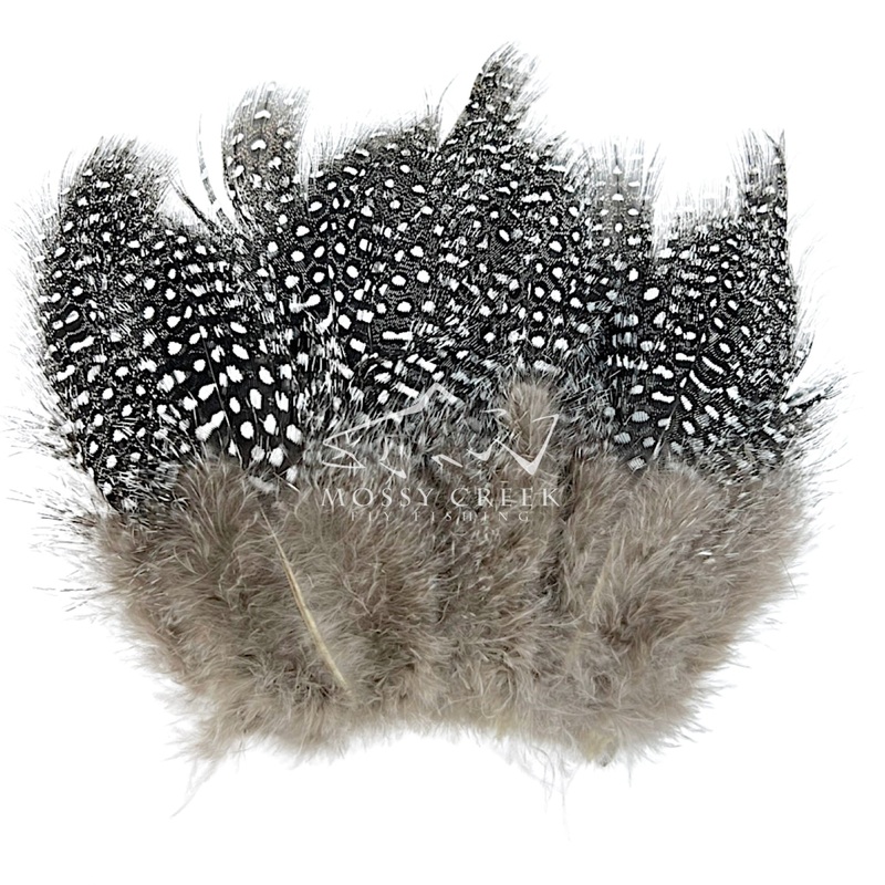 Strung Guinea Feathers Natural