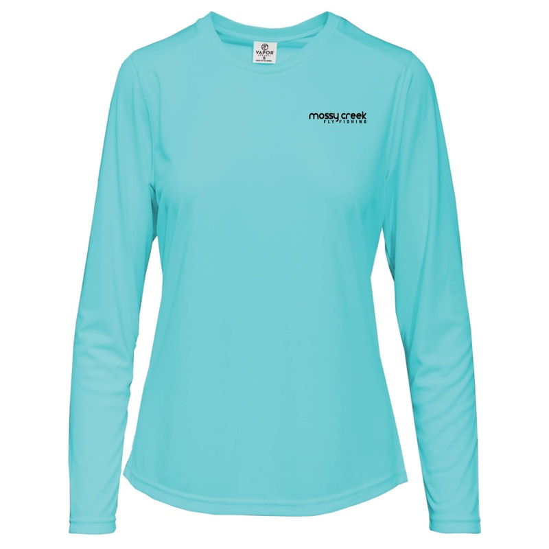 Women's Mossy Creek Solar Crew Water Blue Small