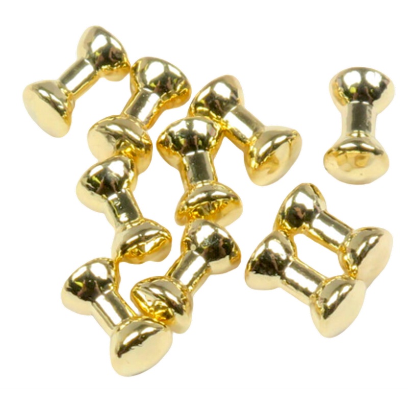 Gold Plated Lead Dumbell Eyes Mini