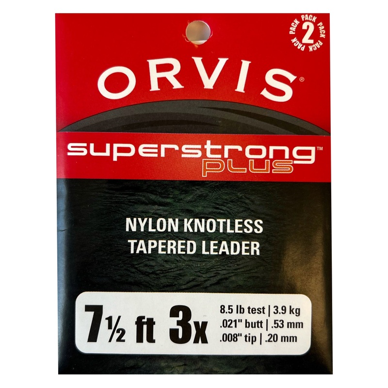 Orvis SuperStrong Plus Tapered Fly Fishing Leader 2PK (7.5 foot) 3x