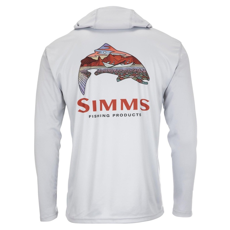 Simms Tech Hoody Artist Series Trout Sterling M
