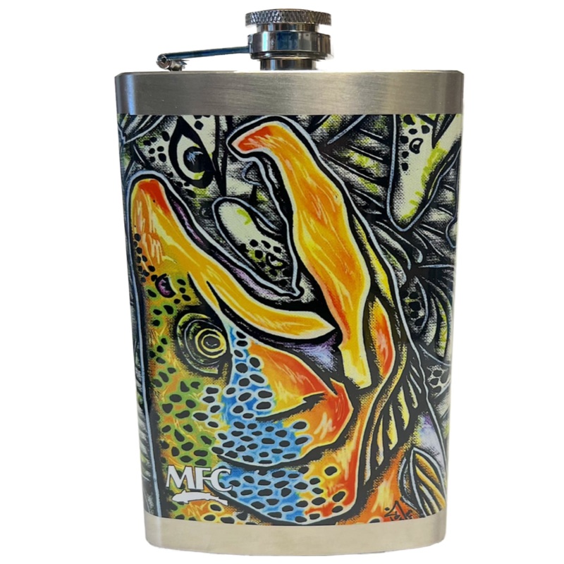 MFC Hip Flask Brown Graffiti