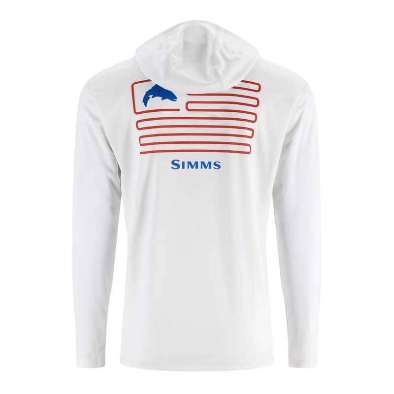 Simms Tech Hoody Artist Series Trout Flag Medium