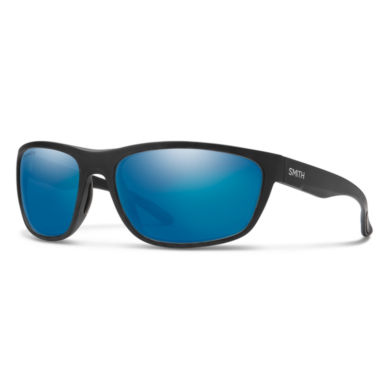 Smith Redding Matte Black ChromaPop Glass Polarized Blue Mirror Lens Sunglasses