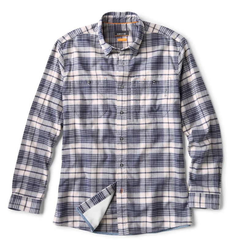 Orvis Flat Creek Tech Flannel Snow/Carbon Medium
