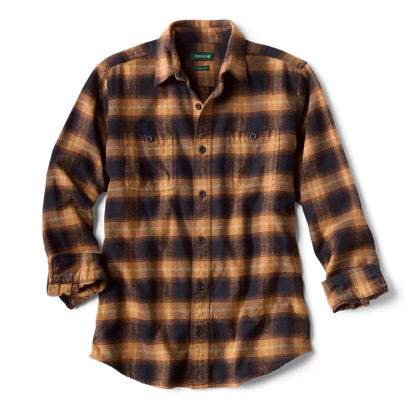 Orvis Perfect Flannel Shirt Black / Khaki Medium