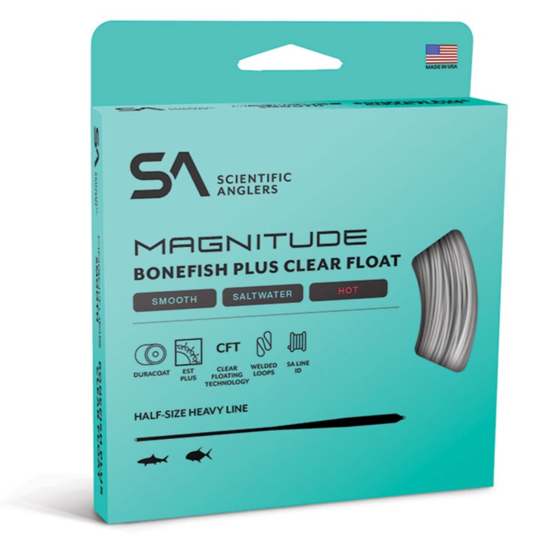 SA Magnitude Smooth Bonefish Plus Full Clear Fly Line WF6F