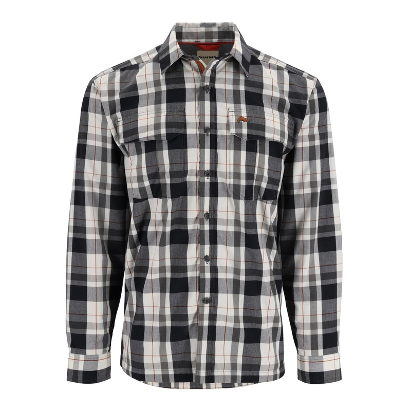 Simms M's ColdWeather Shirt Gunmetal Logan Plaid Medium
