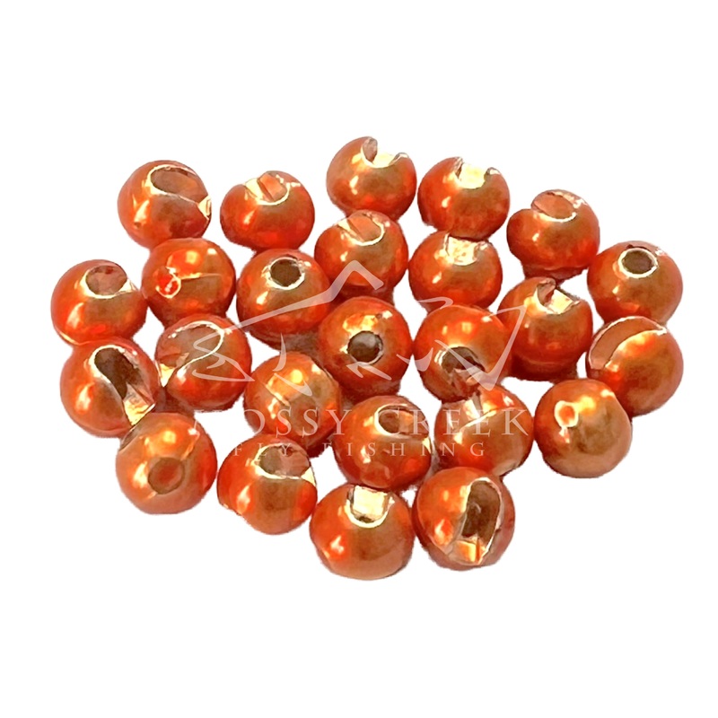 Slotted Tungsten Bead Metallic Orange 2mm