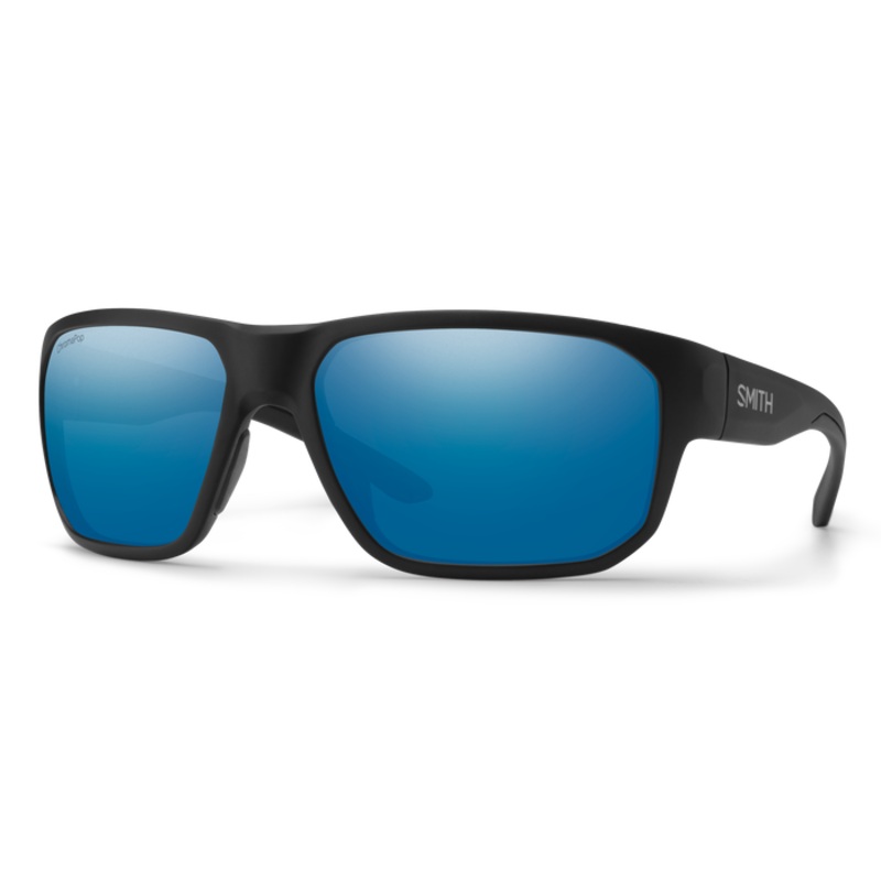 Smith Arvo Matte Black ChromaPop Glass Polarized Blue Mirror Lens Sunglasses
