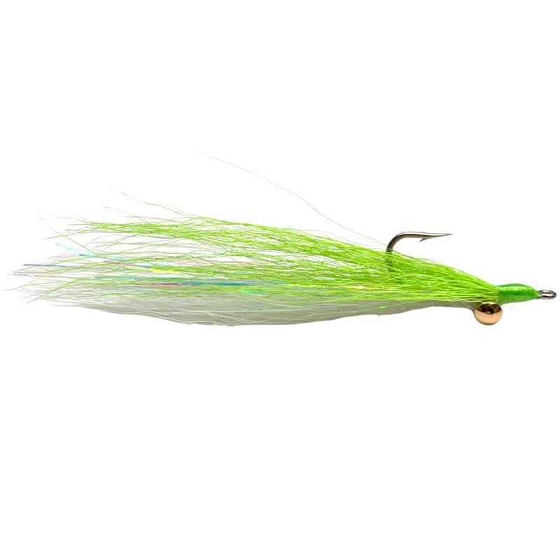 Clouser Minnow Chartreuse Over White 2