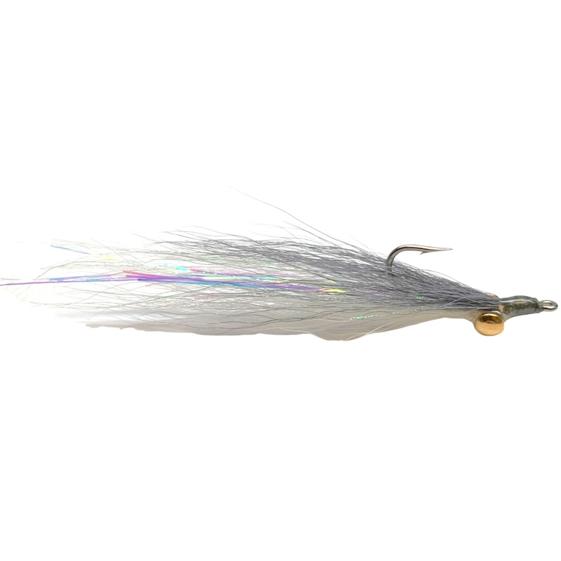 Clouser Minnow Gray Over White 2