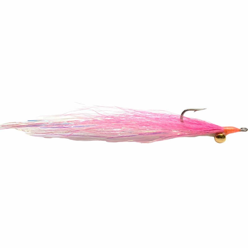 Clouser Minnow Pink Over White 2