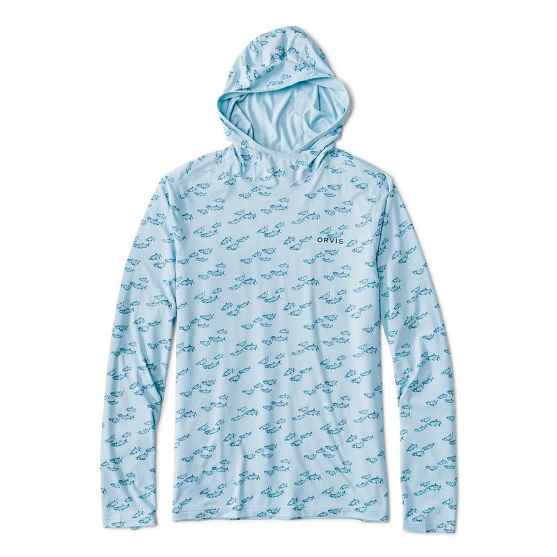 Orvis Sun Defense Hoodie Blue Mist Tarpon Medium