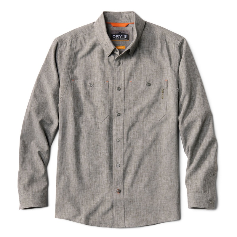 Orvis Tech Chambray Long-Sleeve Work Shirt Moss Medium