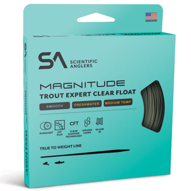 SA Magnitude Smooth Trout Expert Clear Float Fly Line WF4F