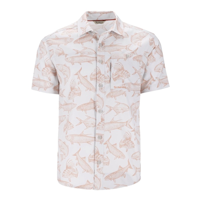 Simms Challenger Short Sleeve Shirt Saltwater Cloud Medium