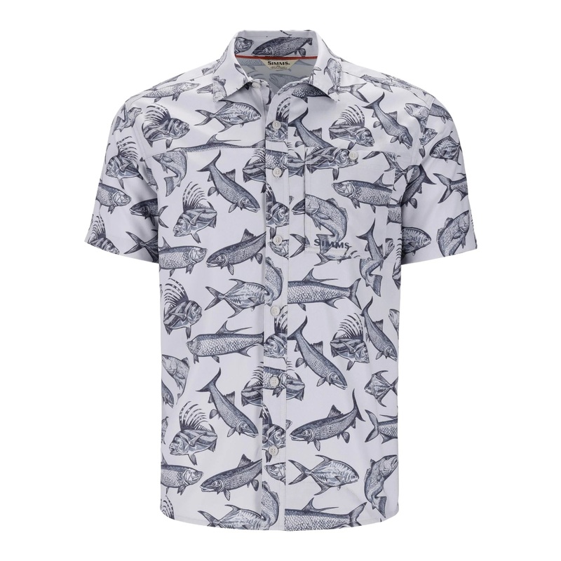 Simms Challenger Short Sleeve Shirt Saltwater Sterling Medium