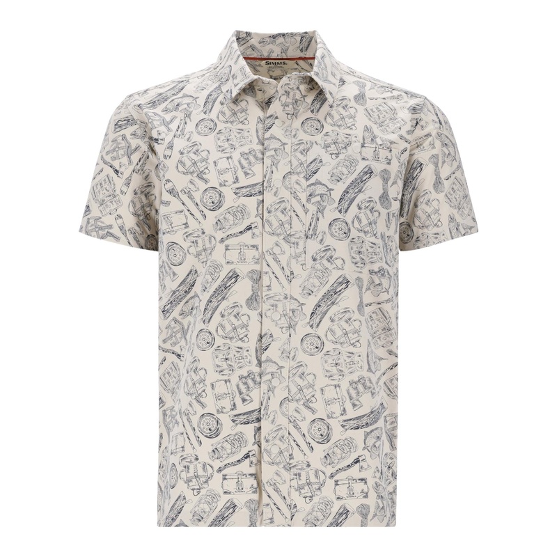 Simms Tailout Short Sleeve Shirt Camp Sand Medium