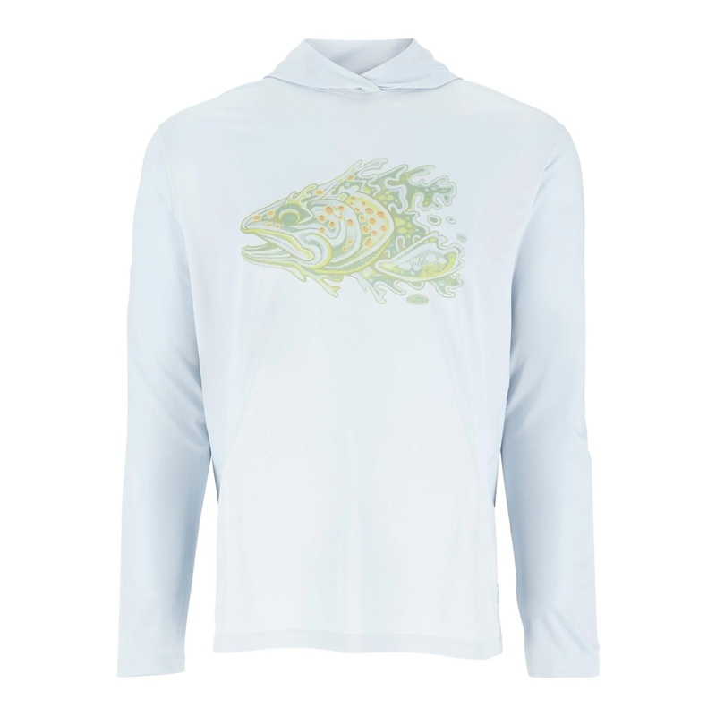 Simms Tech Hoody Artist Series Bimini Trout Medium