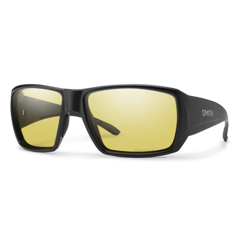 Smith Guides Choice Matte Black ChromaPop Glass Polarized Low Light Yellow Lens Sunglasses (Copy)