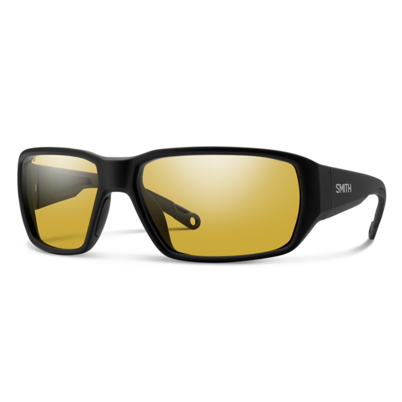 Smith Hookset Matte Black ChromaPop Glass Polarized Low Light Yellow Lense Sunglasses