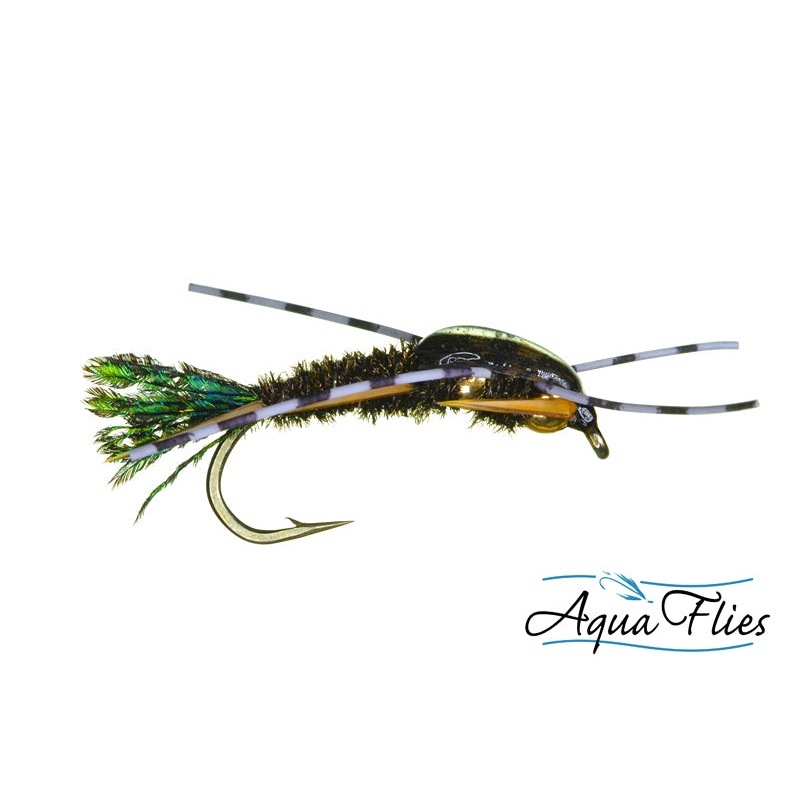 Double Bead Head Zug Bug Stone Fly 10