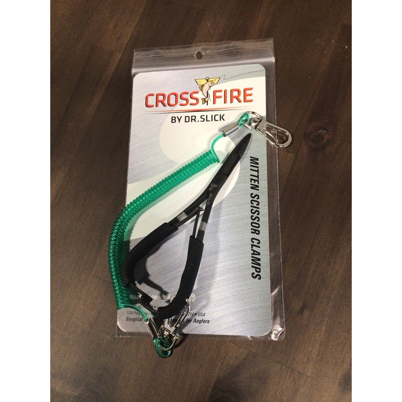 Dr. Slick Crossfire 5" Mitten Scissor Clamp with Black Textured Rubber Handles