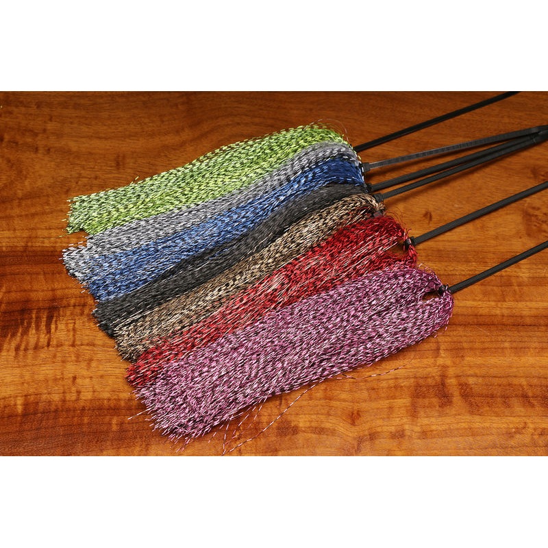 Hareline Micro Barred Voodoo Fibers Black Barred Blue