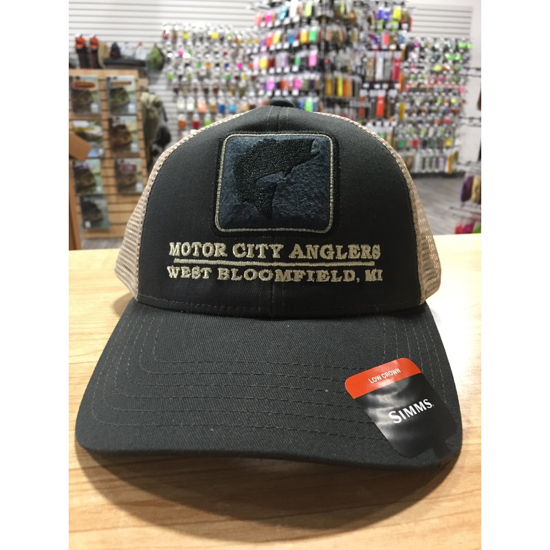 Simms X Motor City Anglers Icon Trucker Hat Trout | Black