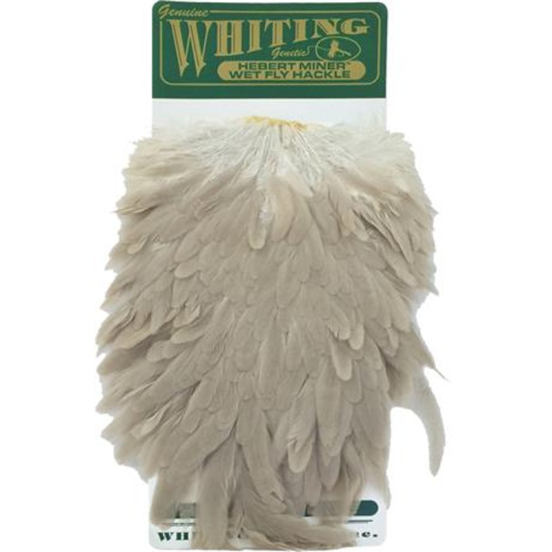 Whiting Farms Hebert Miner Hen Saddle Pale Watery Dun