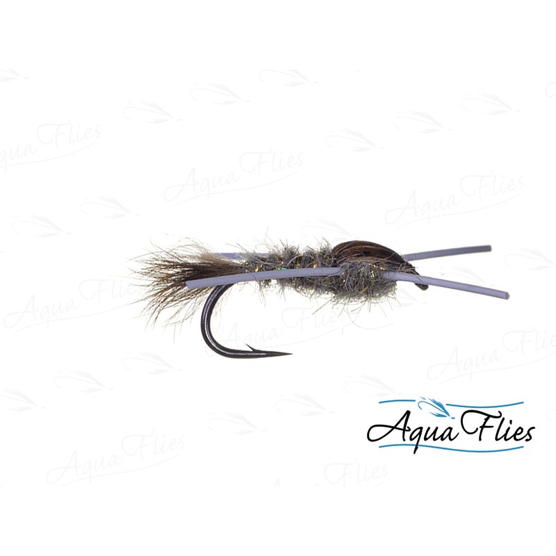 Aqua Rubber Leg Hare's Ear #6 Fly