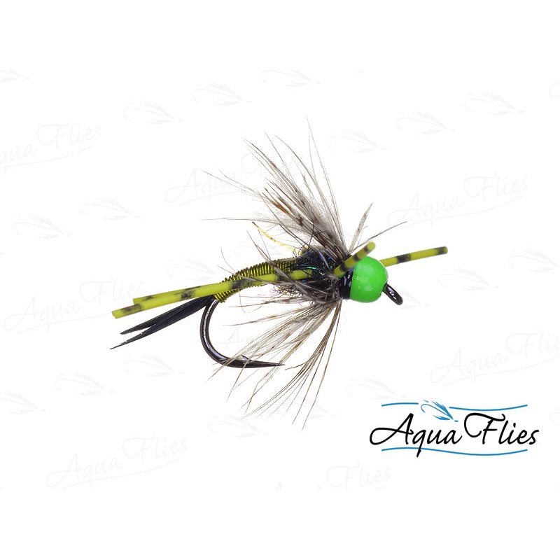 Aqua Vitamin G Chartreuse  Rubber Legs Fly 10 Chartreuse