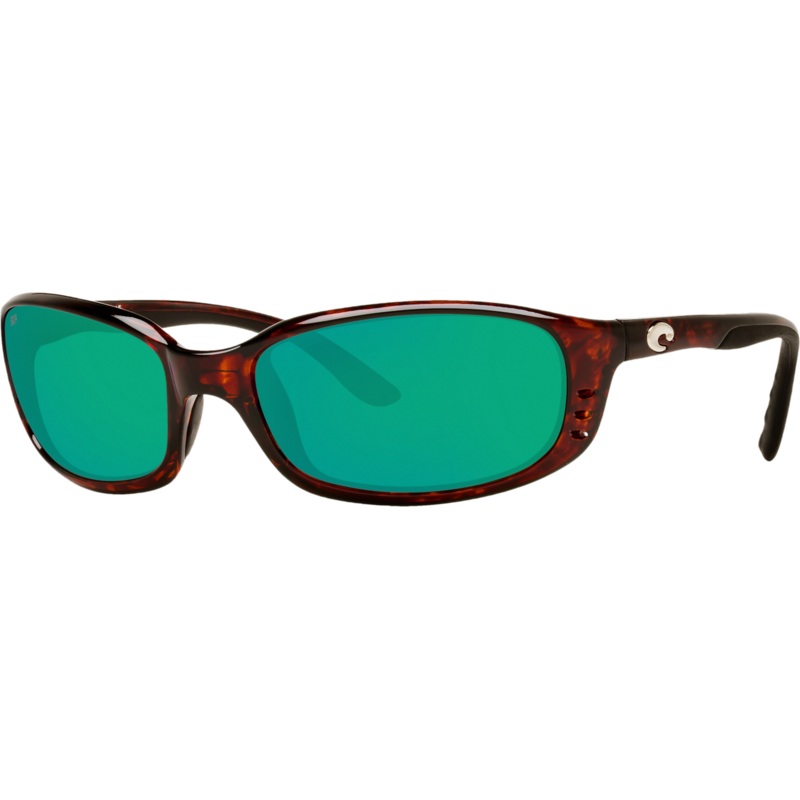 Costa Brine Sunglasses Tortoise Frame Green Mirror 580 Polycarbonate