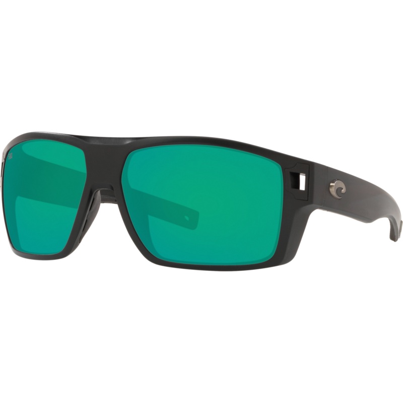 Costa Diego Sunglasses Matte Black Green Mirror 580 Glass
